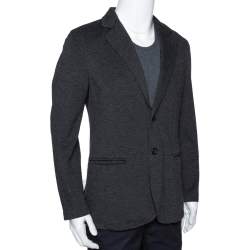 Pre Owned Armani Collezioni Grey Two Buttoned Jacket M