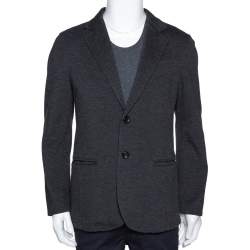 Pre Owned Armani Collezioni Grey Two Buttoned Jacket M