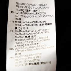 Pre Owned Armani Collezioni Midnight Blue Cotton Pique Long Sleeve T Shirt XL