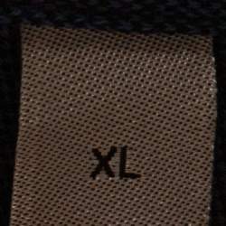 Pre Owned Armani Collezioni Navy Blue Cotton Knit Long Sleeve Shirt XL