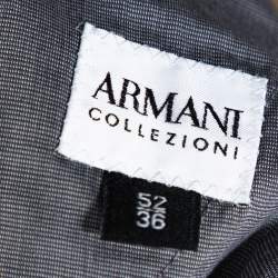 Armani Collezioni Dark Green Linen Blend Elasticized Waist Trouser XL