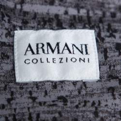 مملوكة مسبقًا Armani Collezioni Grey Texture Print Cotton Button Front Shirt XL