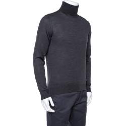 Armani Collezioni Black Wool Turtleneck Sweater XS