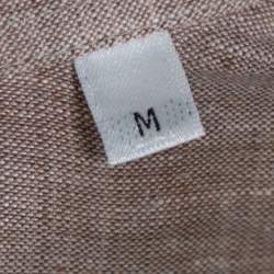 Pre Owned Armani Collezioni Brown Linen Shirt M