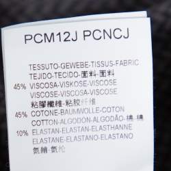 مملوكة مسبقًا تي شيرت أرماني كوليزوني أكمام طويلة و رقبة مستديرة تريكو نمط متعرج رصاصي داكن مقاس كبير جداً (اكس لارج)