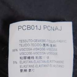 مملوكة مسبقًا Armani Collezioni Dark Grey Chevron Pattern Knit Hoodie XL