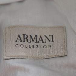 Pre Owned بنطلون أرماني كوليزوني ضيق قطن أزرق كحلي مقاس كبير جداً جداً جداً جداً (اكس اكس اكس اكس لارج)