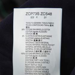 Pre Owned بنطلون أرماني كوليزوني ضيق قطن أزرق كحلي مقاس كبير جداً جداً جداً جداً (اكس اكس اكس اكس لارج)