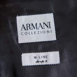 Pre Owned Armani Collezioni Black Wool  M Line Drop 8 Tailored Blazer L