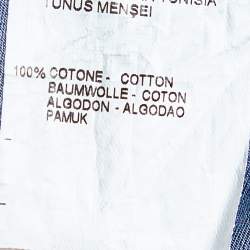 Armani Collezioni Navy Blue Cotton Button Front Shirt M