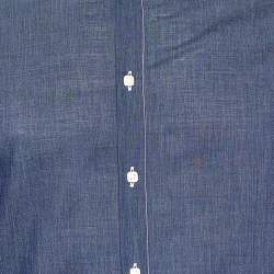 Pre Owned Armani Collezioni Navy Blue Cotton Button Front Shirt M