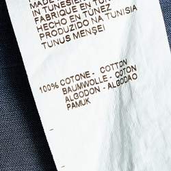 Pre Owned Armani Collezioni Navy Blue Cotton Button Front Shirt M