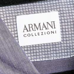 Pre Owned Armani Collezioni Purple Cotton Button Front Shirt M