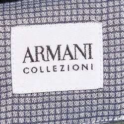 Pre Owned Armani Collezioni Green Cotton Button Front Shirt M