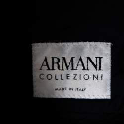 Armani Collezioni Charcoal Grey Wool Single Breasted Blazer L