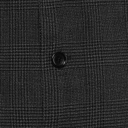 مملوكة مسبقًا جاكيت بليزر أرماني كوليزوني صوف كاروهات رصاصي صدرية واحدة مقاس كبير جداً (اكس لارج)