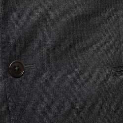مملوكة مس بقًا Armani Collezioni Dark Grey Wool Tailored Blazer L
