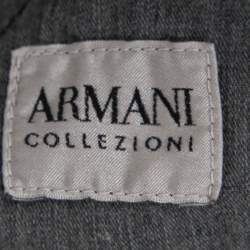 Pre Owned Armani Collezioni Black Cotton Tapered Pants XXL