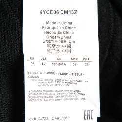 Pre Owned Armani Collezioni Black Knit Zip Front Long Sleeve Jacket XL