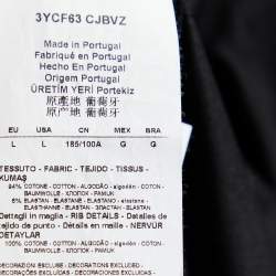 Pre Owned Armani Collezioni Black Cotton Knit Polo T-Shirt L