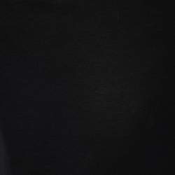 Pre Owned Armani Collezioni Black Cotton Knit Polo T-Shirt L