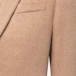Pre Owned Armani Collezioni Beige Camel Single Breasted Blazer L