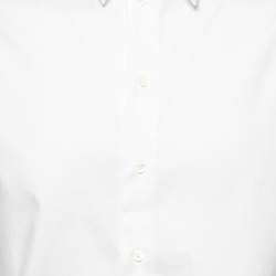 Pre Owned Armani Collezioni White Cotton Button Front Shirt 2XL