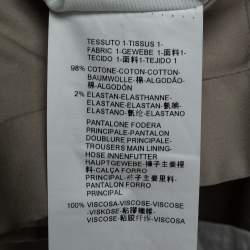 Pre Owned Armani Collezioni Light Grey Cotton Trousers L