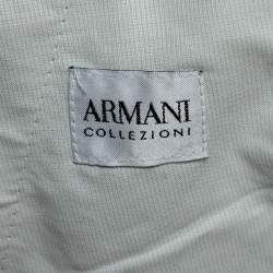 Pre Owned Armani Collezioni Light Grey Cotton Trousers L