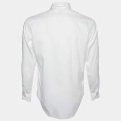Pre Owned Armani Collezioni White Cotton Modern Fit Shirt M