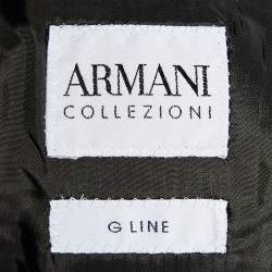 Pre Owned Armani Collezioni Grey Wool G-Line Suit XXL