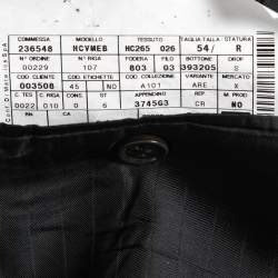 Pre Owned Armani Collezioni Grey Checked Wool Single Breasted Blazer XXL