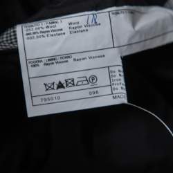 Pre Owned Armani Collezioni Midnight Blue Striped Wool Blend Single-Breasted Blazer XL