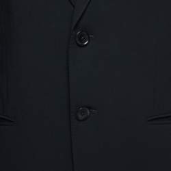 Pre Owned Armani Collezioni Black Wool Single-Breasted Blazer L