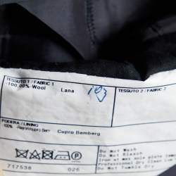 Pre Owned Armani Collezioni Navy Blue Patterned Wool Blazer XL