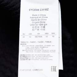 Pre Owned Armani Collezioni Navy Blue textured Wool Knit Jacket XL