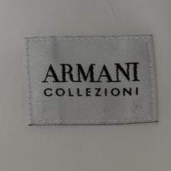 Armani Collezioni White Cotton Button Front Full Sleeve Shirt M