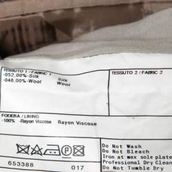 Pre Owned Armani Collezioni Multicolor Textured Wool Blend Blazer L