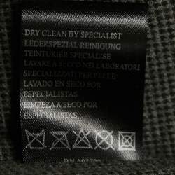 Pre Owned Armani Collezioni Brown Lambskin Leather Zip-Up Jacket S