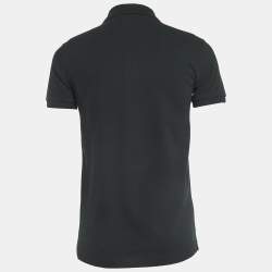 Pre Owned Armani Collezioni Black Logo Embroidery Jersey Short Sleeve Polo T-Shirt L