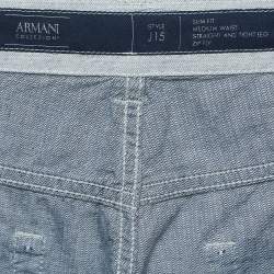 Armani Collezioni Light Blue Denim Slim Fit Jeans M Waist 33''