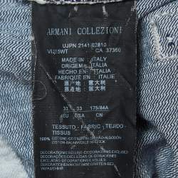 Armani Collezioni Light Blue Denim Slim Fit Jeans M Waist 33''