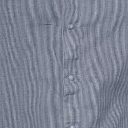 Pre Owned Armani Collezioni Blue Striped Cotton Long Sleeve Shirt XL