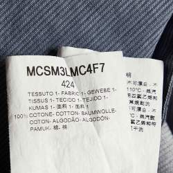 Pre Owned Armani Collezioni Blue Striped Cotton Long Sleeve Shirt XL