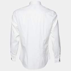 Pre Owned Armani Collezioni White Cotton Long Sleeve Shirt M