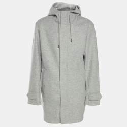 Atpco Grey Wool Blend Hooded Jacket L