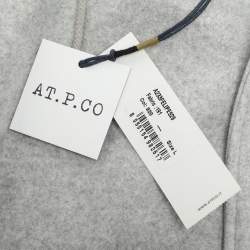 Atpco Grey Wool Blend Hooded Jacket L