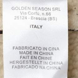 مملوكة مسبقًا \جاكيت أتبيكو جلد صناعي بني مع قبعة مقاس وسط (ميديم)