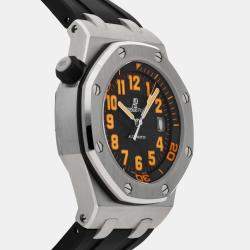 Audemars Piguet Black Stainless Steel Royal Oak Offshore 15701ST.OO.D002CA.01 Automatic Men's Wristwatch 42 mm