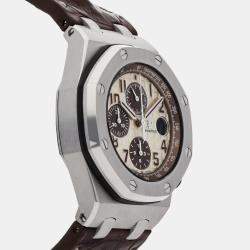 Audemars Piguet Ivory Stainless Steel Royal Oak Offshore 26470ST.OO.A801CR.01 Automatic Men's Wristwatch 42 mm